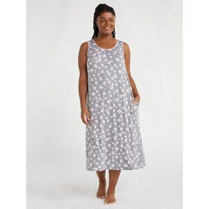 Joyspun Women S Sleeveless Knit MIDI Chemise Sizes (8-10)